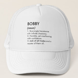 Bobby Name, Bearbeitbarer Name, Benutzerdefinierte Truckerkappe
