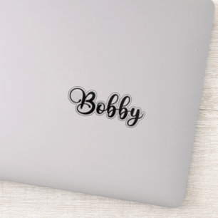 Bobby Name - Handgeschriebene Kalligrafie Aufkleber
