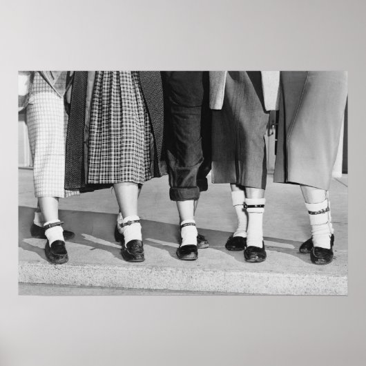 Bobby Socks, 1953. Vintages Foto Poster (Vorne)