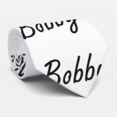 Bobbykünstlerischer Namensentwurf Krawatte (Gerollt)