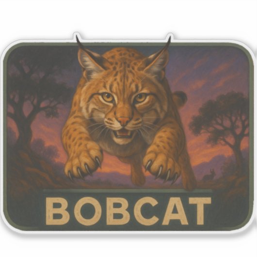Bobcat-Aufkleber Aufkleber (Vorderseite)