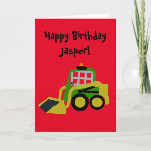 Bobcat Bagger Feiertagskarte (Vorderseite)