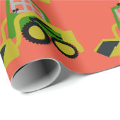 Bobcat Bagger Geschenkpapier (Rolleneckpunkt)