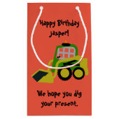 Bobcat Bagger Kleine Geschenktüte (Rückseite)