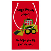 Bobcat Bagger Kleine Geschenktüte (Rückseite)