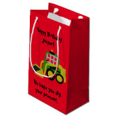 Bobcat Bagger Kleine Geschenktüte (Rückseite Schrägansicht)