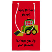 Bobcat Bagger Kleine Geschenktüte (Vorderseite)