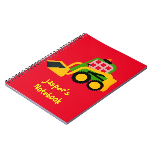 Bobcat Bagger Notizblock (Linke Seite)