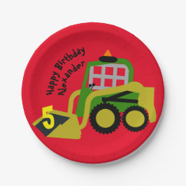 Bobcat Bagger Pappteller