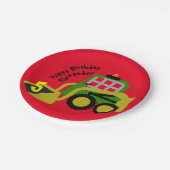 Bobcat Bagger Pappteller (Schrägansicht)