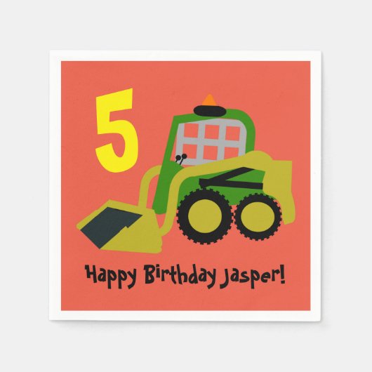 Bobcat Bagger Serviette (Vorderseite)