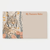 Bobcat Cat Boho My Pawsome Personal Post-it Klebezettel (Vorderseite)
