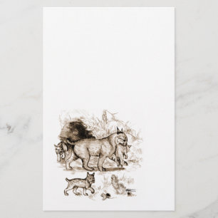 Bobcat Familie Briefpapier