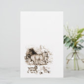 Bobcat Familie Briefpapier (Stehend Vorderseite)