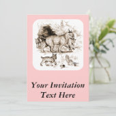 Bobcat Familie Einladung (Stehend Vorderseite)