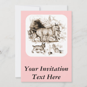 Bobcat Familie Einladung