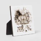 Bobcat Familie Fotoplatte (Vorderseite)