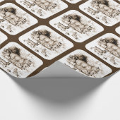 Bobcat Familie Geschenkpapier (Ecke)