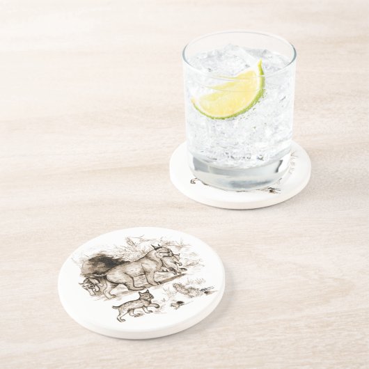 Bobcat Familie Getränkeuntersetzer (Seite)