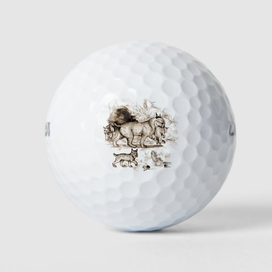 Bobcat Familie Golfball (Vorderseite)