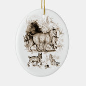 Bobcat Familie Keramikornament (Rechts)