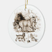 Bobcat Familie Keramikornament (Links)