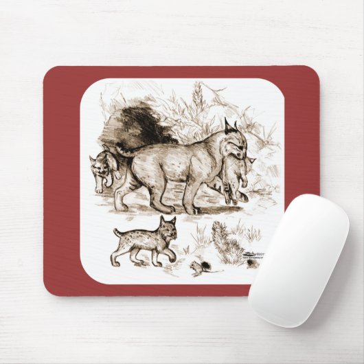 Bobcat Familie Mousepad (Mit Mouse)