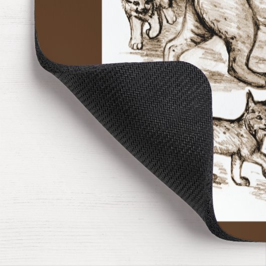 Bobcat Familie Mousepad (Ecke)