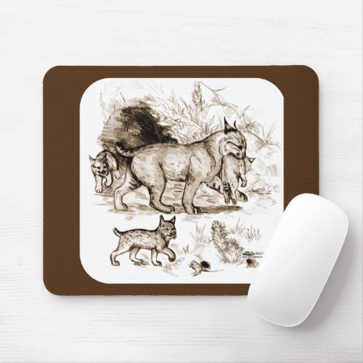 Bobcat Familie Mousepad (Mit Mouse)