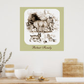 Bobcat Familie Poster (Küche)