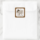 Bobcat Familie Quadratischer Aufkleber (Tasche)