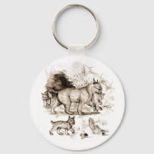 Bobcat Familie Schlüsselanhänger (Vorderseite)