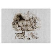 Bobcat Familie Schneidebrett (Vorderseite)