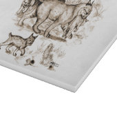 Bobcat Familie Schneidebrett (Ecke)