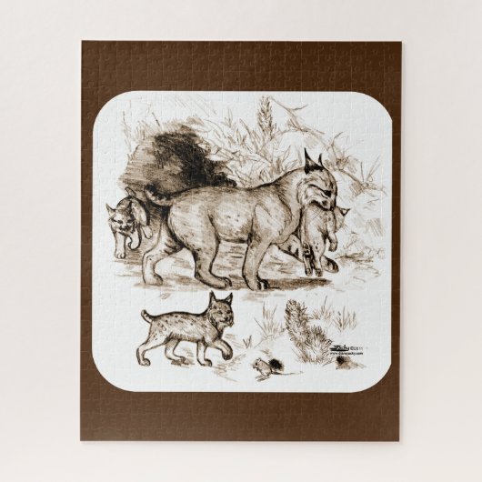 Bobcat Family Puzzle (Vertikal)