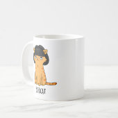 Bobcat Funny Cat Bob Hair Puff Kaffeetasse (Vorderseite Links)