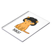 Bobcat Funny Cat Bob Hair Puff Notizblock (Linke Seite)