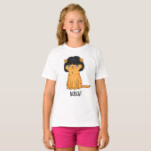 Bobcat Funny Cat Bob Hair Puff T-Shirt (Vorne ganz)