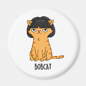 Bobcat Funny Cat mit Bob Fairpuff Magnet (Vorne)