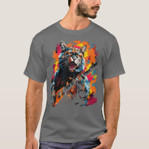 Bobcat Gitarre spielen T-Shirt