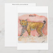 Bobcat-Grußkarte Feiertagskarte (Vorne/Hinten)