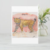 Bobcat-Grußkarte Feiertagskarte (Stehend Vorderseite)
