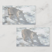 Bobcat im Schnee Visitenkarte (Vorne/Hinten)