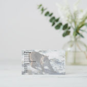 Bobcat im Schnee Visitenkarte (Stehend Vorderseite)