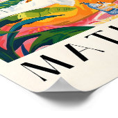 Bobcat in der Badewanne Witziges Poster, Kunsthand Poster (Ecke)