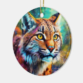 Bobcat Keramik Ornament (Links)