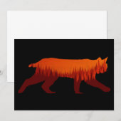 Bobcat Lynx Forest Tree Landschaft Wildnis Einladung (Vorne/Hinten)