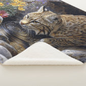 Bobcat mit Wildblumen Landschaftlich Art Sherpadecke (3/4)