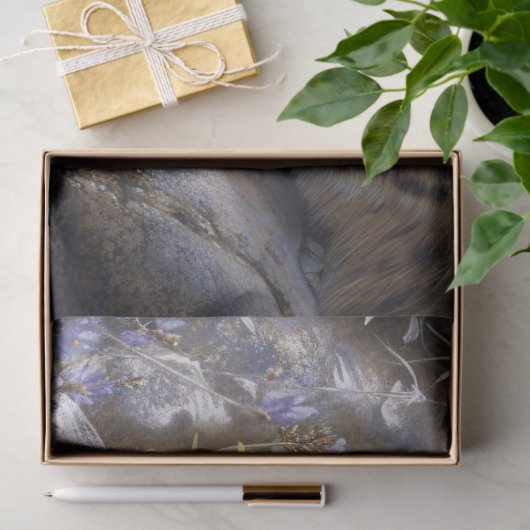 Bobcat mit Wildblumen Seidenpapier (Geschenk)