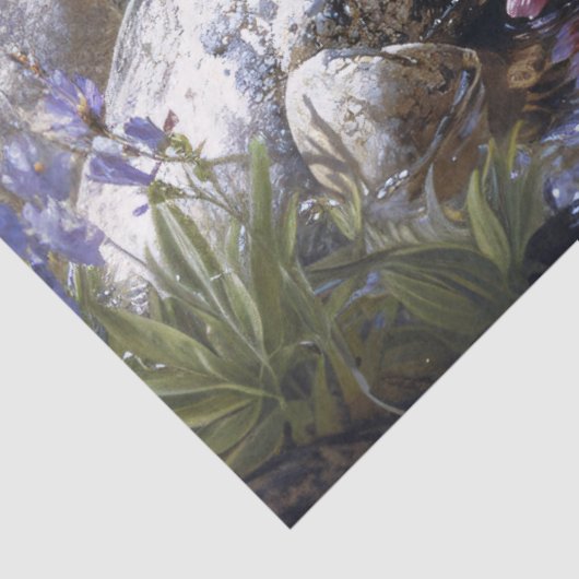 Bobcat mit Wildblumen Seidenpapier (Ausschnitt)